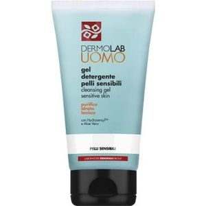 Dermolab Homme Gezichtsreinigingsgel voor de gevoelige huid met aloë vera, hydraterend en kalmerend, reinigt zacht en vermindert roodheid, 150 ml