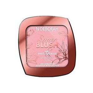 Deborah Milano Super Blush Rouge met natuurlijk effect, nr. 04 Peach, stimuleert de doffe teint, natuurlijk effect, houdt de hele dag, 10 g