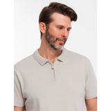 Italian Style - Poloshirt - Korte Mouw - Lichtgrijs - Materiaal: Katoen