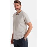 Italian Style - Poloshirt - Korte Mouw - Lichtgrijs - Materiaal: Katoen