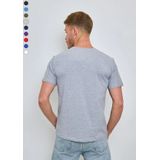 X-Name - Heren T-Shirt - Lichtgrijs - Ronde Hals - Stretch - Normale Pasvorm