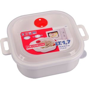 Magnetronschaal met deksel/ventiel - 1.7 liter - kunststof - opwarm pot