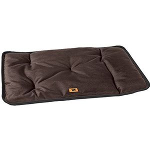 Ferplast Hondenbed Hondenkussen Middelgrote hond Antikrasstof Machinewasbaar op 30° Waterdicht hondenmatras 83 x 50 x 3,5 cm Bruin