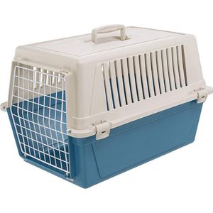 Ferplast Vervoersbox Atlas 30 Basic - Blauw - 60 x 40 x 38 cm