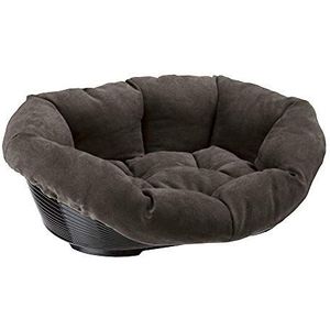 Ferplast Sofa Prestige 6 katten- en hondenbed, synthetische stof, 73 x 55 x 27 cm, grijs