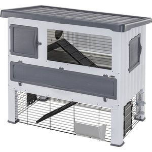 Ferplast - Grand Lodge - Dierenverblijf - Grijs Wit - 115.5x73x110 cm