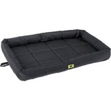 Ferplast Hondenbed Hondenkussen Kleine honden Antikrasstof Hondenmand met afneembare hoes Machinewasbaar op 30° Waterdicht hondenmatras 61 x 46 x 5 cm. Zwart