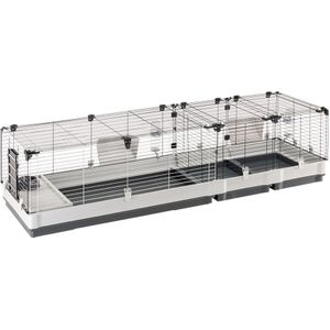 Ferplast Konijnenkooi Krolik 200 - Dierenverblijf - 205x60x50 cm Rood