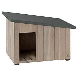 Ferplast 87027100 Buitenkennel, hondenhok ARGO 50 in FSC-hout met niet-giftige verf, UV-bestendig, S