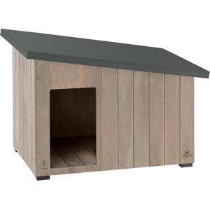 Ferplast 87027200 Buitenkennel, hondenhok ARGO 60 in FSC-hout met niet-giftige verf, UV-bestendig, M