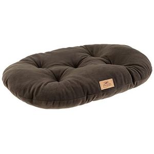 Ferplast Cushion for Dogs and Cats STUART 78/8, Reversible Tweed and Soft Velvet, Washable, Beige