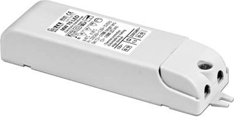 TCI MW70 Transformator LED 2.5-50W - Halogeen 5-70W - 230V naar 12V - Dimbaar - Wit