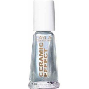 Layla Cosmetics 1243R23-027 Ceramic Effect Nagellak - puur zilver, 1 x 0,01 l