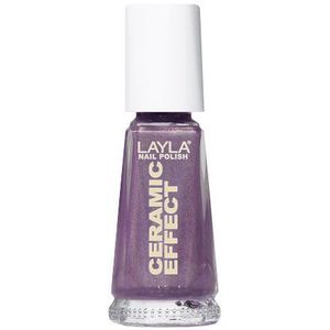 Layla Cosmetics Milano Keramische nagellak-effect, paarse rules, 10 ml