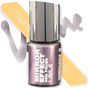 Layla Cosmetics Mirror Effect Nagellak - metal plum, per stuk verpakt (1 x 0,01 l)