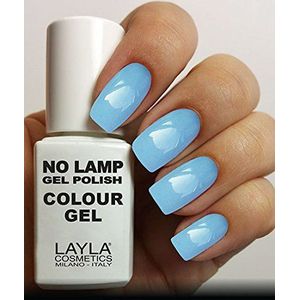 Layla Cosmetics Milano No Lamp Polish Colour Gel - Breezy Blue, 1-pack (1 x 10 ml)