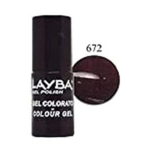 LAYLA LAYBA SMALTO GEL POLISH 672 ROUGE NOIR C3