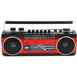 Trevi RR 501 BT Stereo Boombox draagbare bluetooth, USB, SD, MP3 Rood