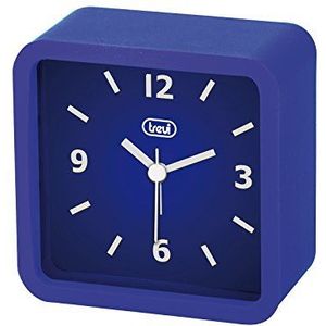 Trevi wekker compact blauw 10.3x10.3x5 cm