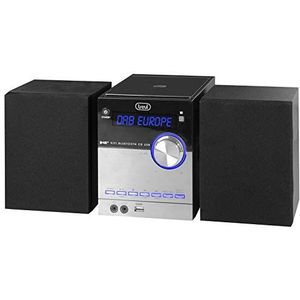 Trevi 0H10D800 Home Stereo Systeem Home Audio Mini Systeem (CD Speler), Stereosysteem, Zilver, Zwart