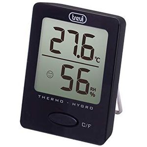 Trevi Te 3004 digitale thermometer met hygrometer, temperatuur en luchtvochtigheid, zwart