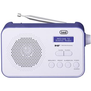 Trevi - Draagbare radio DAB/DAB+, 7F92, Blauw/wit