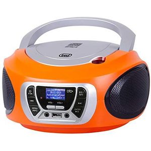 Trevi CMP 510 DAB Stereo Draagbare CD Boombox Radio DAB/DAB+ met RDS, USB, AUX-IN, hoofdtelefoonaansluiting, oranje