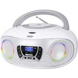 Trevi CMP 583 DAB stereo draagbaar met digitale DAB/DAB+ en FM-golven met RDS, alfanumeriek display met hoge leesbaarheid, CD-speler, USB, AUX-IN, hoofdtelefoonaansluiting, wit