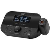 Trevi RC 85D8 DAB, wekker met plafondprojector, DAB/DAB+ FM RDS-ontvanger, geheugenbare radiostations, dubbele wekker, snooze- en slaapfunctie, led-display, met stroomvoorziening inbegrepen, zwart