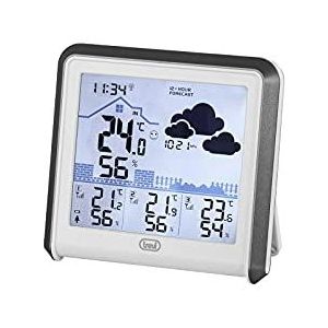 Trevi ME 3P80 RC weerstation met 3 externe sensoren, groot lcd-display met achtergrondverlichting