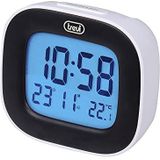 Trevi - SLD 3875 - Digitale Wekker - Zwart, Wit - LCD - Backlight Blauw