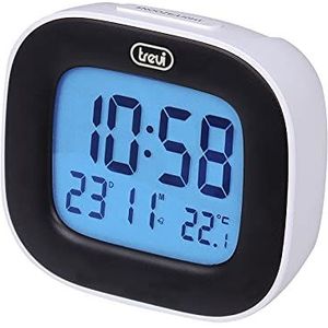 Trevi - SLD 3875 - Digitale Wekker - Zwart, Wit - LCD - Backlight Blauw