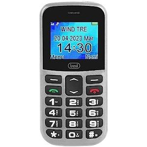 WeGeek Mobiele telefoon met grote toetsen en SOS Trevi Max 20-functie, zilver