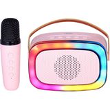Trevi - XR 8A01 - Mini Party Karaoke Speaker - Roze - Draadloos