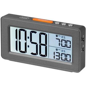 Trevi - SLD 3P40 - Digitale Klok - Grijs Metaal - Groot LCD-Display