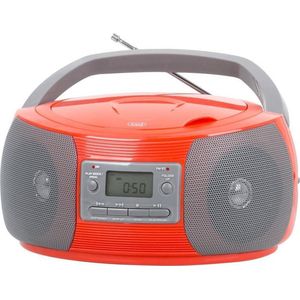 Trevi 0CM52402 draagbare stereo-installatie Digitaal 2,4 W AM, FM Grijs, Rood MP3 afspelen