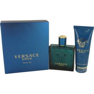 Versace Eros by Versace  - Gift Set - 100 ml Eau De Toilette Spray + 100 ml Shower Gel