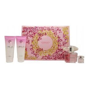 Versace Bright Crystal Geschenkset 90ml EDT + 100ml Body Lotion + 100ml Douchegel + 5ml EDT