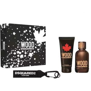 Dsquared2 Wood Pour Homme - Set -Eau de Toilette 100 ml + Shower gel 100 ml + Keyring