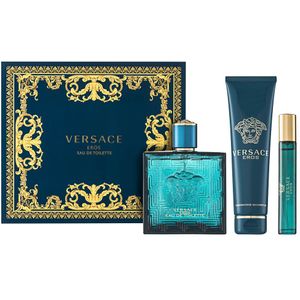 Versace Eros Giftset - 100 ml eau de toilette spray + 10 ml eau de toilette spray + 100 ml showergel - cadeauset voor heren