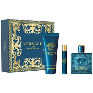 Versace Eros Giftset - 100 ml eau de toilette spray + 10 ml eau de toilette spray + 100 ml showergel - cadeauset voor heren