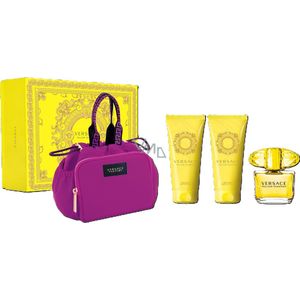 Versace Yellow Diamond Giftset - 90 ml eau de toilette spray + 100 ml showergel + 100 ml bodylotion + toilettas - cadeauset voor dames