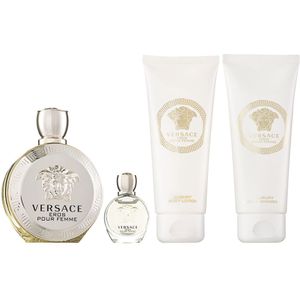 Versace Eros Pour Femme Geschenkset 100ml EDP + 100ml Body Lotion + 100ml Douchegel + Toilettas