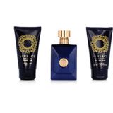 Versace Pour Homme Dylan Blue Geschenkset 50ml EDT + 50ml Aftershave Balsem + 50ml Shower Gel