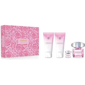 Versace - Bright Crystal - Eau de Toilette - 90ml - Body Lotion - 100ml - Shower Gel - 100ml - Miniatuur - 5ml