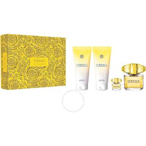 Versace Yellow Diamond Giftset - 90 ml eau de toilette spray + 5 ml eau de toilette spray + 100 ml showergel + 100 ml bodylotion - cadeauset voor dames