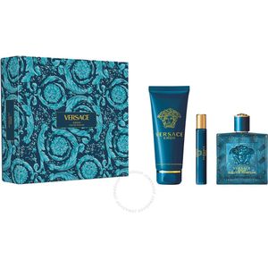 Versace Eros Pour Homme EDP Geschenkset EDP 100 ml + 150 ml Duschgel + EDP 10 ml