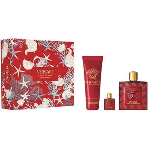 Versace - Eros Flame Giftset - Eau de Parfum 100ml - Bath & Shower Gel 150ml