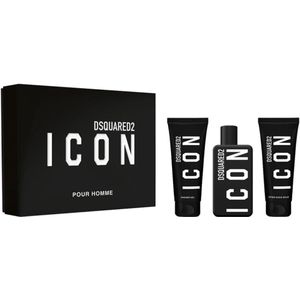 DSquared2 Icon Pour Homme - Eau de Parfum 100ml - Shower Gel 100ml - After Shave Balm 100ml