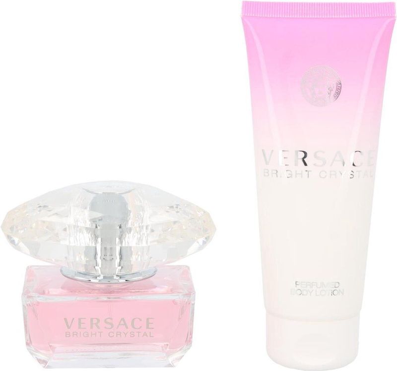 Versace Duft-Set Versace Bright Crystal Eau de Toilette edt 50ml & Body Lotion 100ml